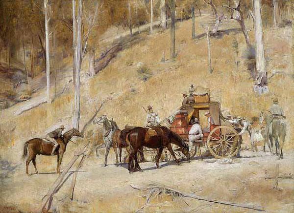 Tom roberts Bailed Up oil painting image